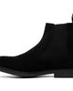 BOSS BOSS Black Suede Signature-Stripe Stitching Chelsea Boots - 3