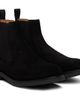 BOSS BOSS Black Suede Signature-Stripe Stitching Chelsea Boots - 4