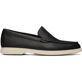 BOSS BOSS Black Tumbled-Leather Logo Detail Loafers