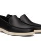BOSS BOSS Black Tumbled-Leather Logo Detail Loafers - 4
