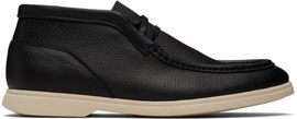 BOSS BOSS Black Tumbled Leather Desert Boots