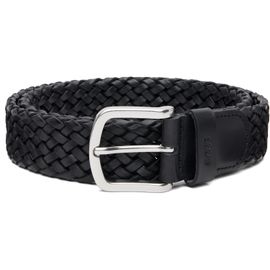BOSS BOSS Black Woven Leather Belt