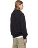 BOSS BOSS Black Zipper Neck Structured Cotton Sweatshirt - 3