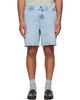 BOSS BOSS Blue Faded Denim Shorts - 1