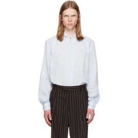 BOSS BOSS Blue Regular-Fit Linen Button-Down Shirt