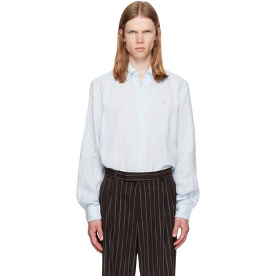 BOSS BOSS Blue Regular-Fit Linen Button-Down Shirt