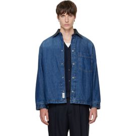BOSS BOSS Blue Suede Collar Denim Jacket