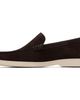 BOSS BOSS Brown Embossed Logo Suede Loafers - 3
