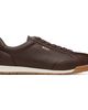 BOSS BOSS Brown Foil Logo Leather Sneakers - 1