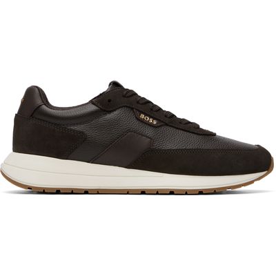 BOSS BOSS Brown Leather Sneakers