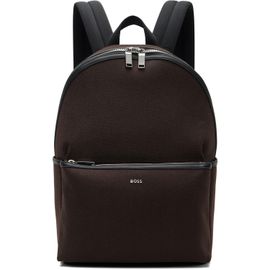 BOSS BOSS Brown Logo Lettering Backpack