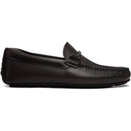 BOSS BOSS Brown Nappa-Leather Driver Loafers