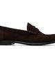 BOSS BOSS Brown Penny-Trim Suede Loaferts - 1