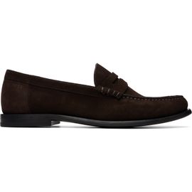 BOSS BOSS Brown Penny-Trim Suede Loaferts