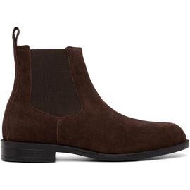 BOSS BOSS Brown Suede Elasticated Panels Chelsea Boots