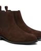 BOSS BOSS Brown Suede Elasticated Panels Chelsea Boots - 4
