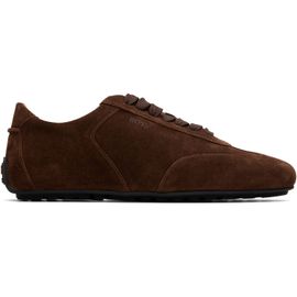 BOSS BOSS Brown Suede Embossed Logo Sneakers