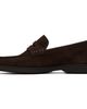 BOSS BOSS Brown Suede Logo Penny Trim Loafers - 3