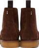 BOSS BOSS Brown Suede Signature-Stripe Stitching Chelsea Boots - 2