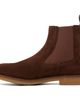 BOSS BOSS Brown Suede Signature-Stripe Stitching Chelsea Boots - 3