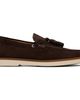 BOSS BOSS Brown Suede Tassel Trim Loafers - 1