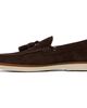 BOSS BOSS Brown Suede Tassel Trim Loafers - 3