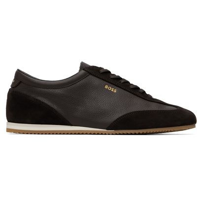 BOSS BOSS Brown Suede Trrim Leather Sneakers