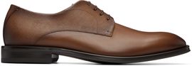 BOSS BOSS Brown Textured & Smooth Leather Derbys