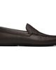 BOSS BOSS Brown Tumbled-Leather Driver Loafers - 1