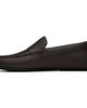 BOSS BOSS Brown Tumbled-Leather Driver Loafers - 3