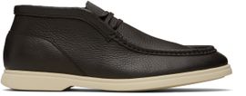 BOSS BOSS Brown Tumbled Leather Desert Boots