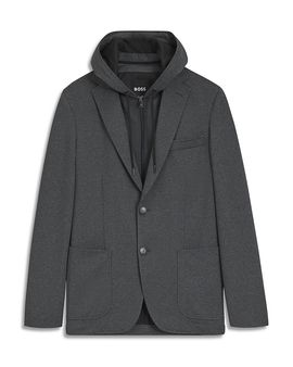 Boss Boss C-Hanry Wool Drawstring Hood Sport Coat