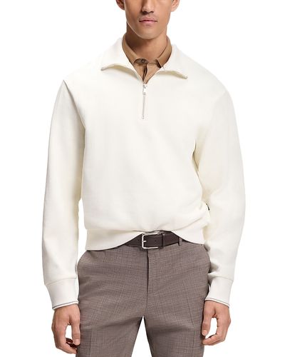 Boss Boss C-Seidler Quarter Zip Cotton Sweatshirt