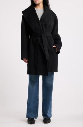 BOSS BOSS Cariby Belted Wool Blend Coat