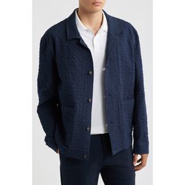 BOSS BOSS Carper Textured Long Sleeve Camp Shirt