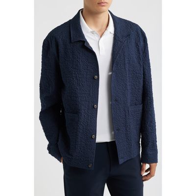 BOSS BOSS Carper Textured Long Sleeve Camp Shirt