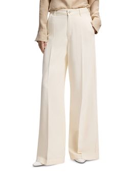 Boss Boss Central High Rise Wide Leg Jeans in Soft Cream