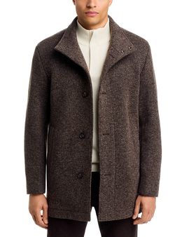 Boss Boss Coxtan Textured Stand Collar Button Coat