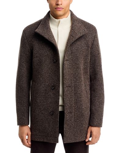 Boss Boss Coxtan Textured Stand Collar Button Coat