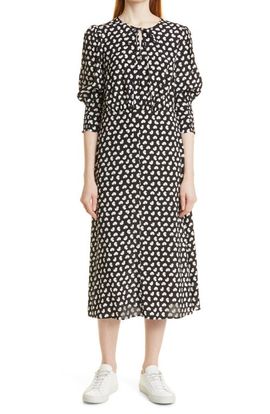 BOSS BOSS Daflori Balloon Sleeve Midi Dress