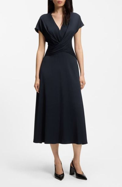 BOSS BOSS Dareza V Neck Jersey Midi Dress