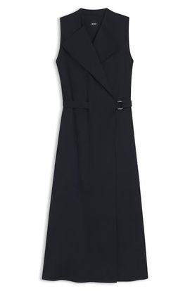 BOSS BOSS Dimosa Sleeveless Belted Midi Wrap Dress