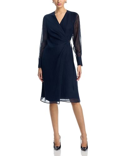 Boss Boss Dosala Surplice Long Sleeve Wrap Dress