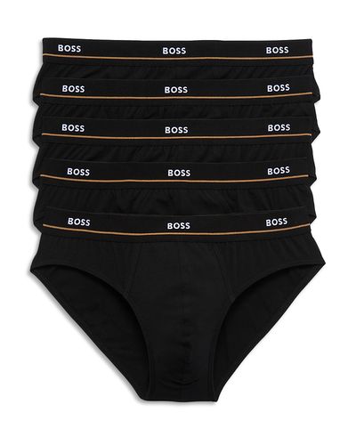 Boss Boss Essential Stretch Cotton Logo Briefs, Pack of 5