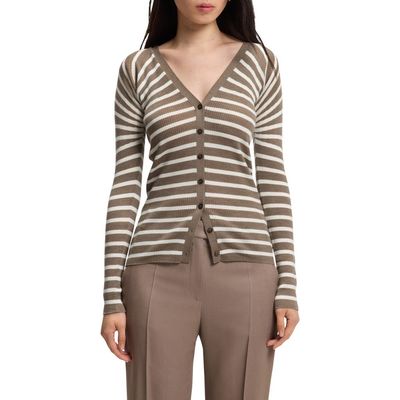 BOSS BOSS Fayani Striped Wool Cardigan