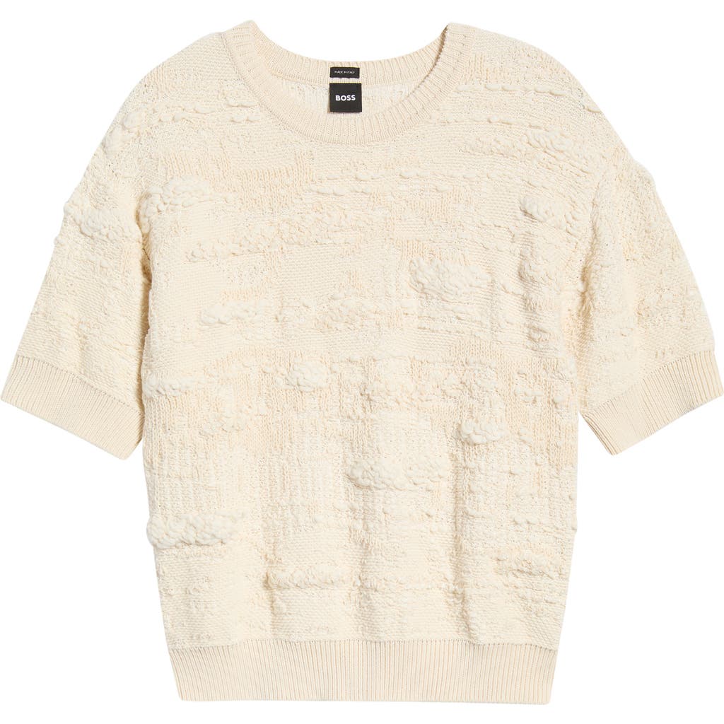 BOSS BOSS Fepo Texture Short Sleeve Sweater