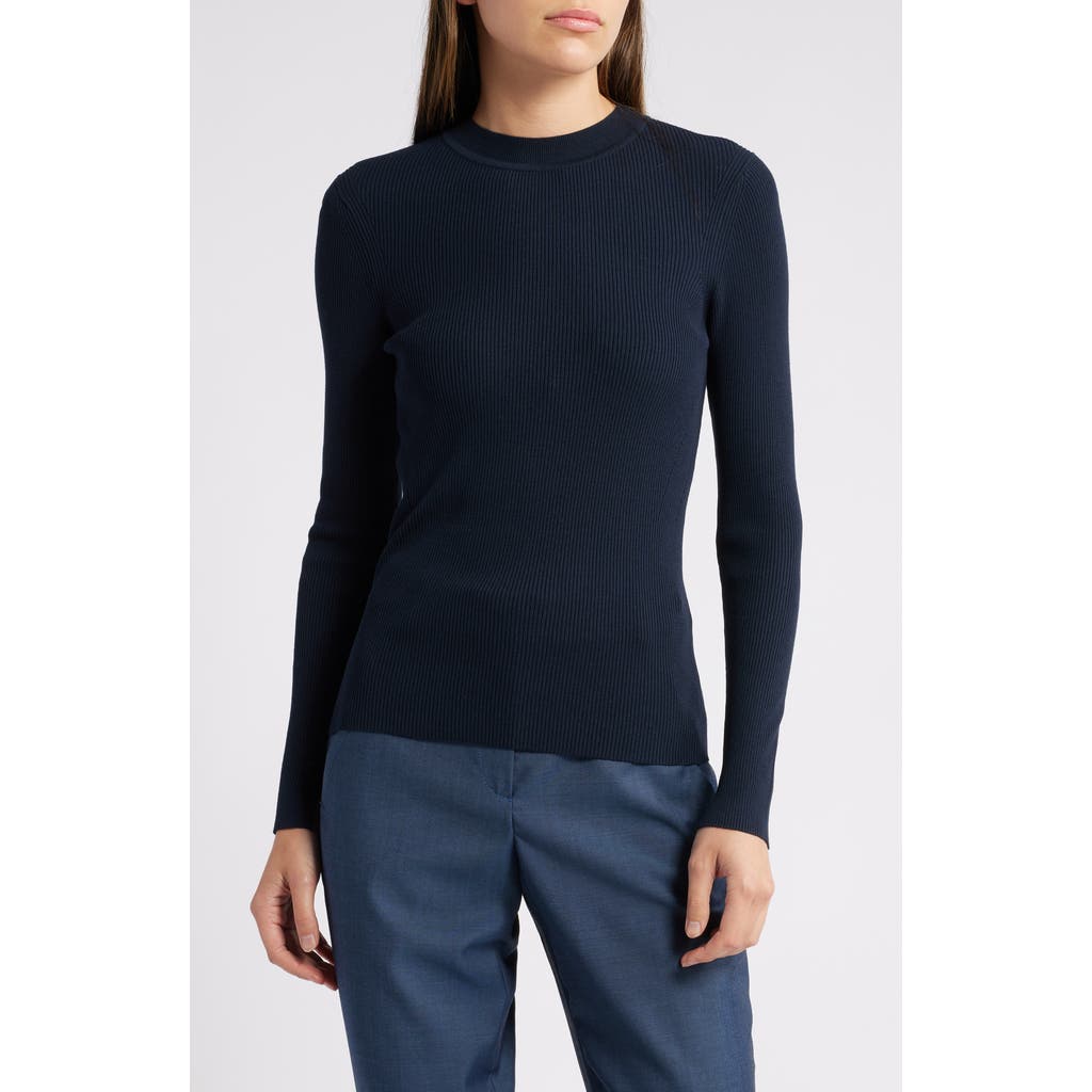 BOSS BOSS Feskiera Rib Mock Neck Sweater