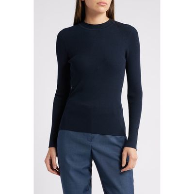 BOSS BOSS Feskiera Rib Mock Neck Sweater