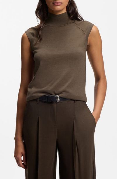 BOSS BOSS Fipini Virgin Wool Mock Neck Top