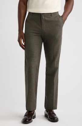 BOSS BOSS Genius Slim Fit Wool and Linen Trousers